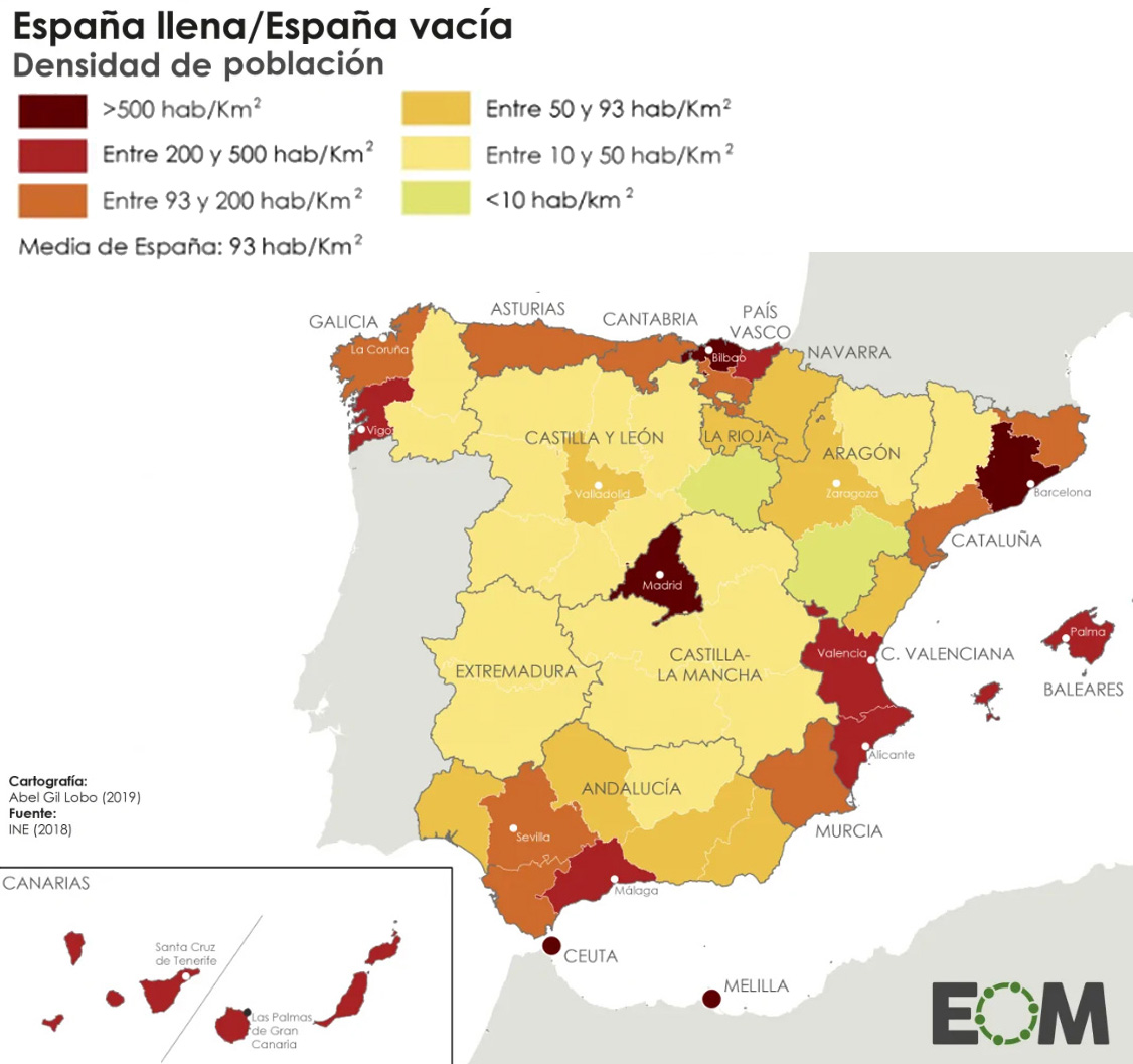 densidad poblacion espana